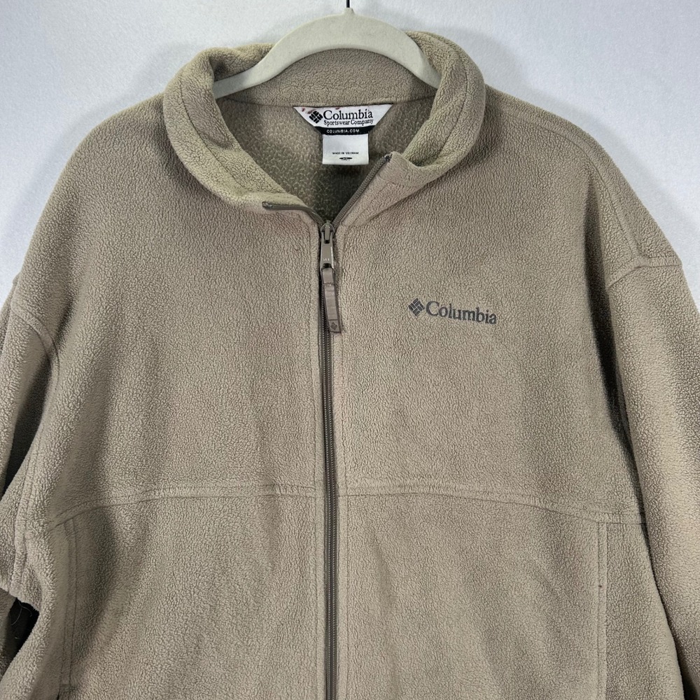 Columbia Sportswear Tan Zip Sweater Men's Size XL